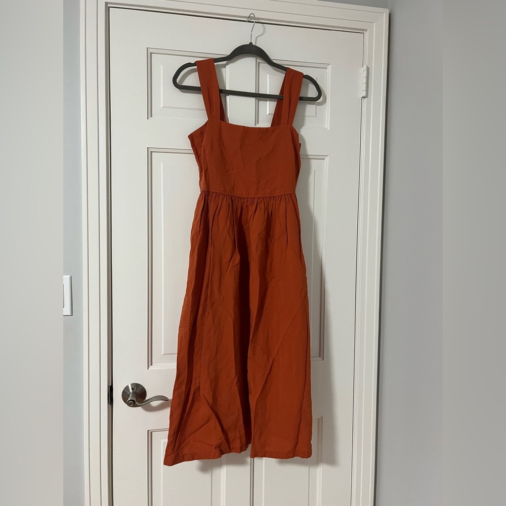 Uniqlo Rust Midi Dress USA Small